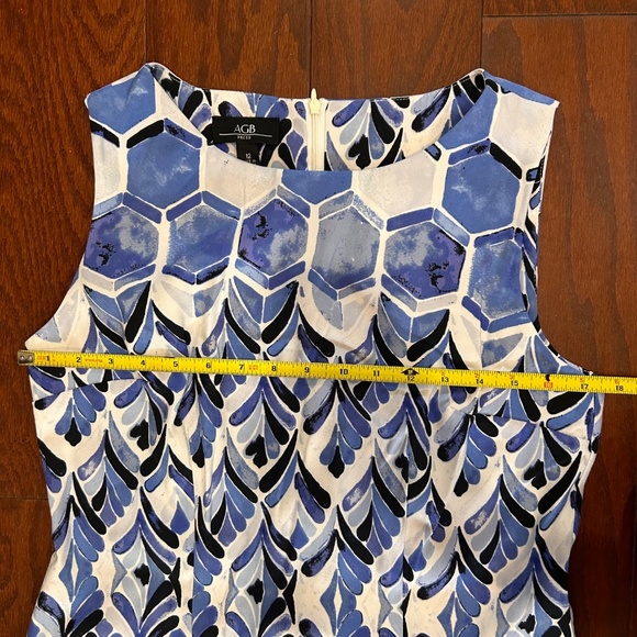 Lot of 2 tank shift dresses geometric and animal print AGB professional office - Picture 4 of 7